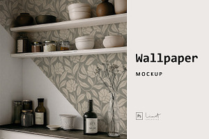 Vintage Farmhouse Wallpaper Mockup