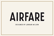 Airfare Font, a Sans Serif Font by Jordan Wilson (Thumbnail 1 of 10)