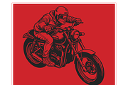 Bold Rider Vintage Illustration, a Transportation Illustration by CarWrap design (Thumbnail 2 of 3)
