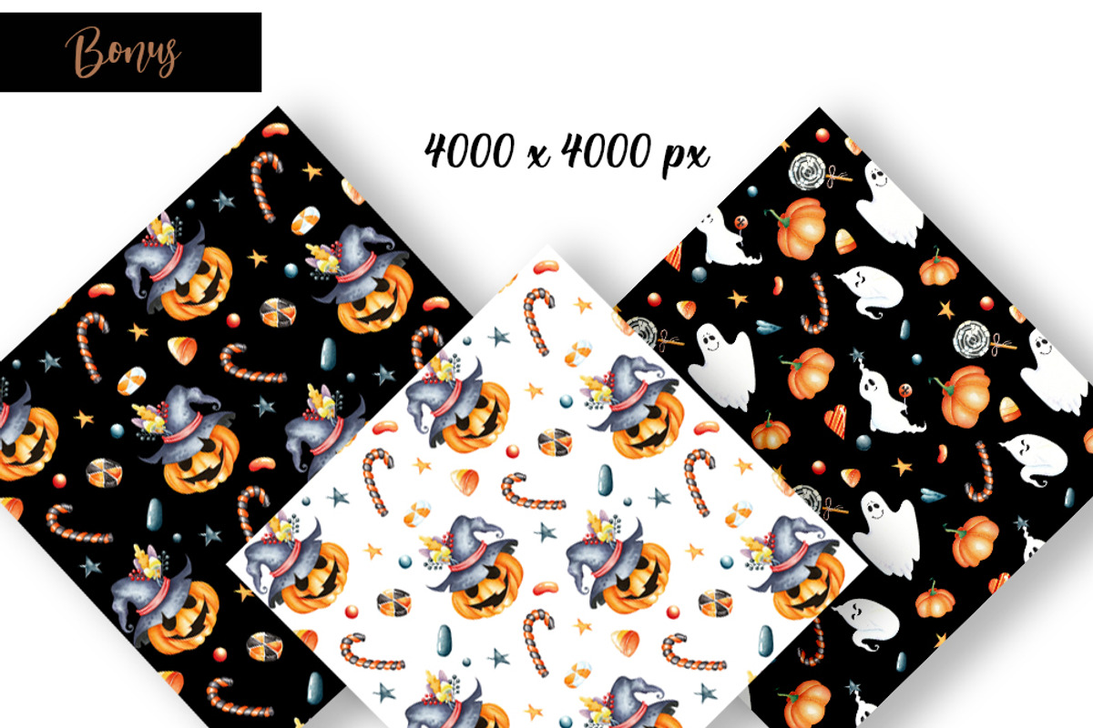 Watercolor halloween clipart., a Background Graphic by NinaBrai (Photo 5 of 6)
