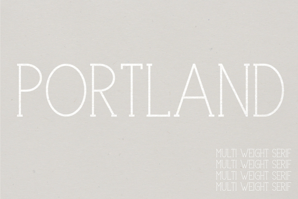 Portland Serif | A Multi-Weight Font