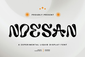 Noesan - Liquid Display Font, a Font by Flawless And Co