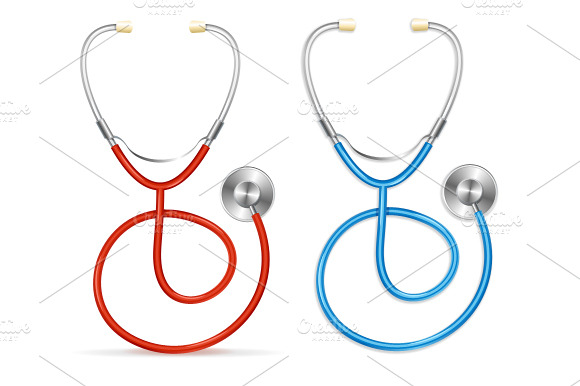 Vector Stethoscope Set