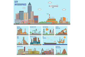 City infographics. Industry