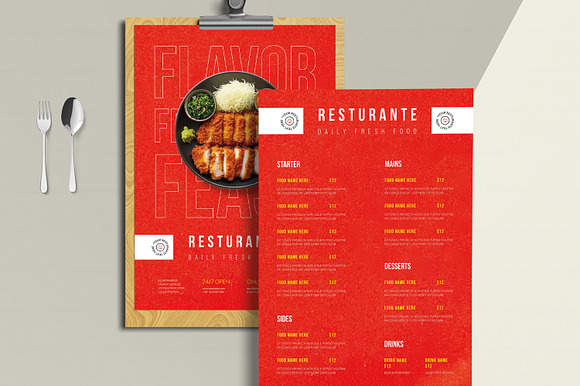 Modern Restaurant Food Menu Template preview 7