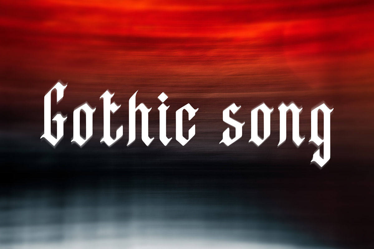 Gothic song. Gothic Blackletter., a Blackletter Font by ArtByEkaterina (Photo 1 of 4)