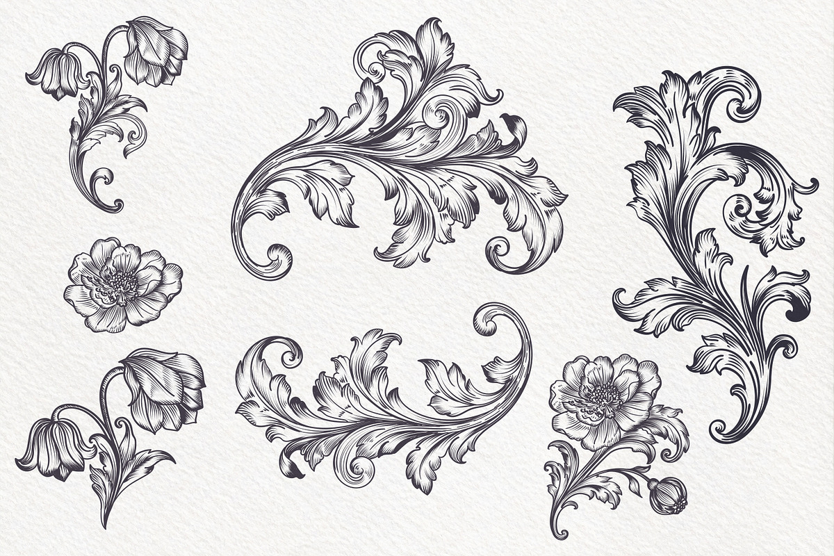 Vector Fleur de Lis & Flourishes, an Object Illustration by FleurArt (Photo 6 of 17)