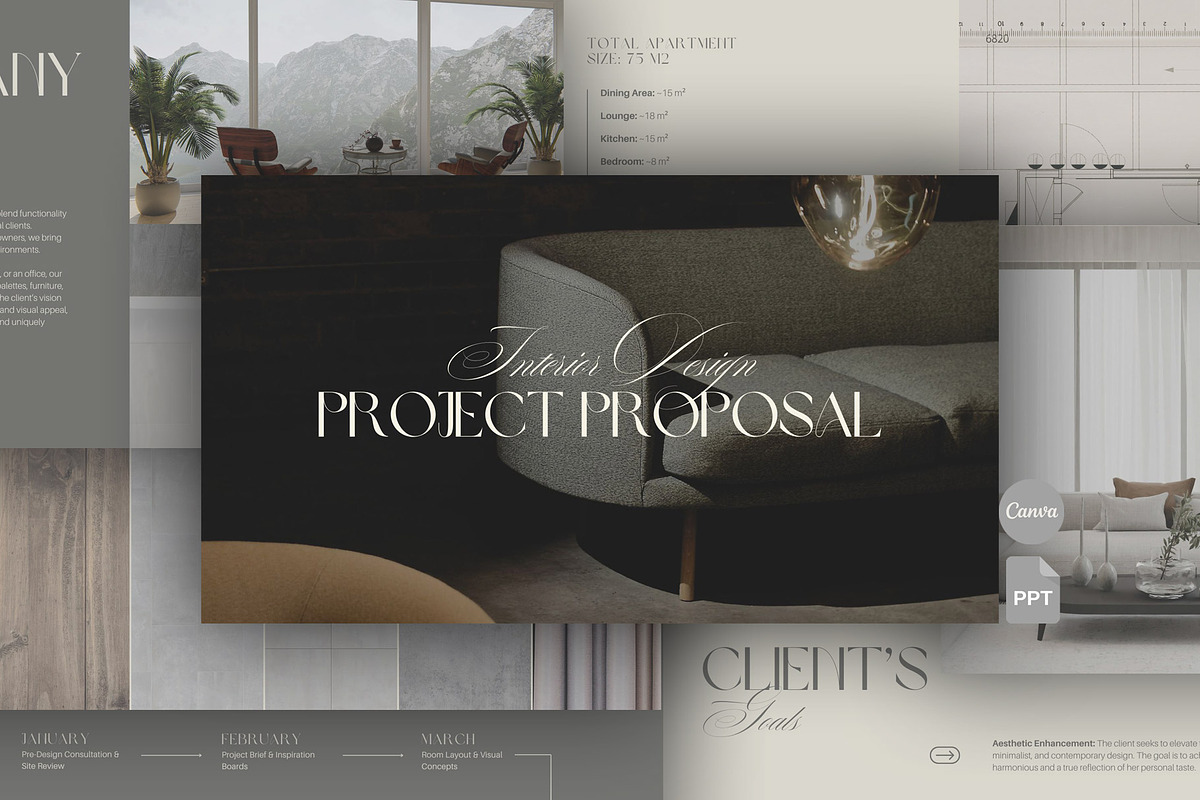 Interior Design Project Proposal, a Presentation Template by CreativeFolks (Photo 1 of 3)