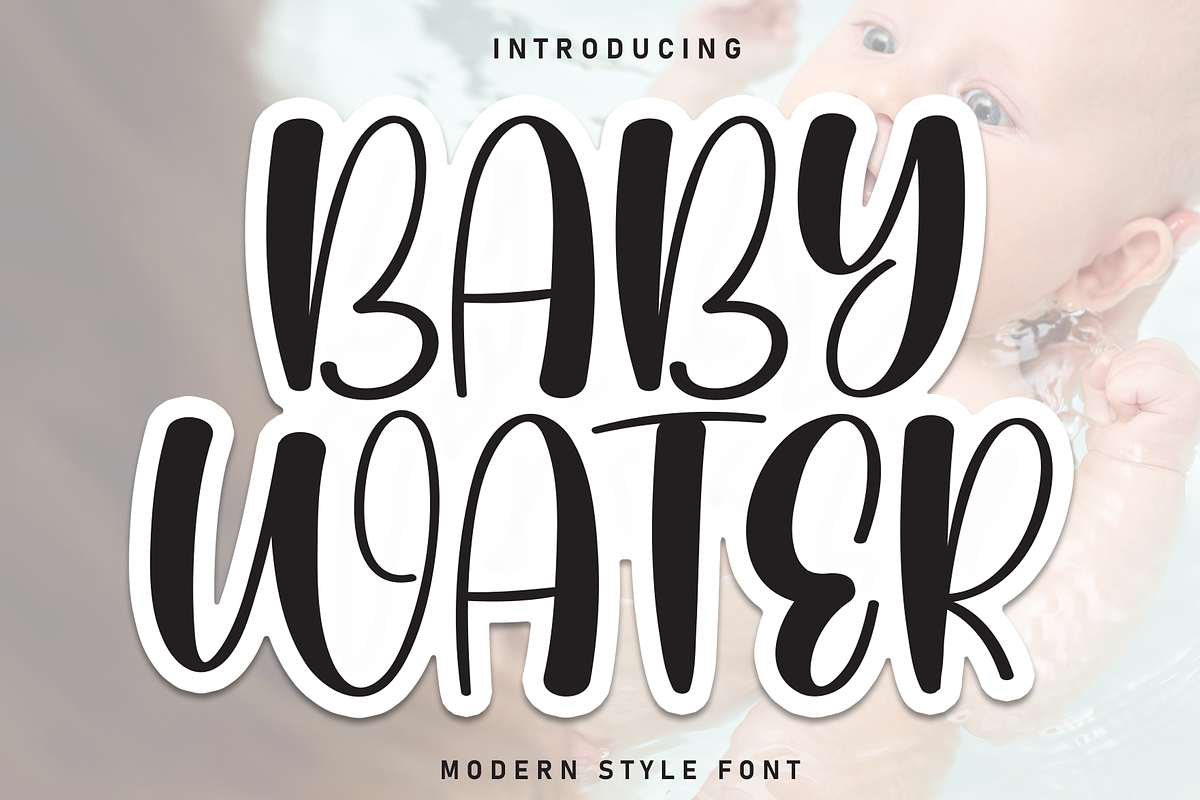 Baby Water | Script Font, a Script Font by Scratchones (Photo 1 of 8)