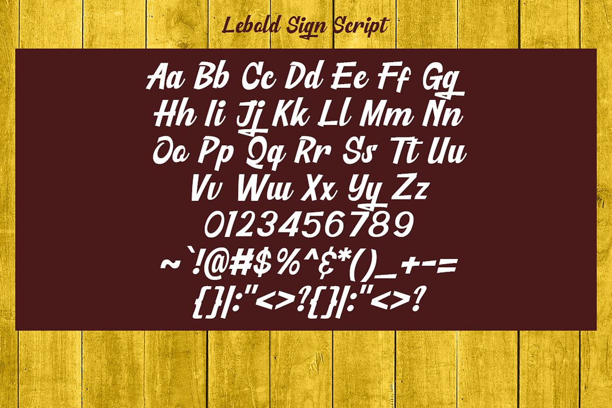 Lebold Sign - Vintage Sign Fonts, a Handwritten Font by Konstantine Studio (Photo 3 of 5)