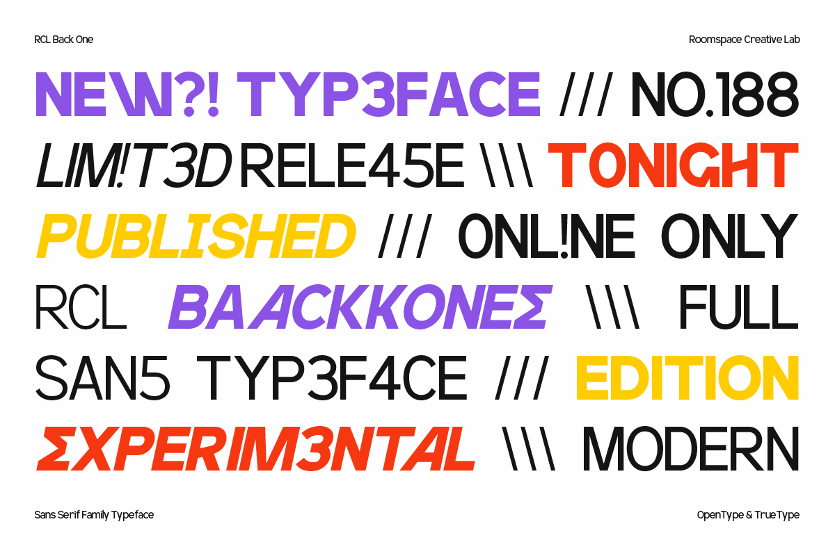 BackOne – A Bold Modern Sans Font, a Sans Serif Font by roomspace creative lab (Photo 11 of 15)