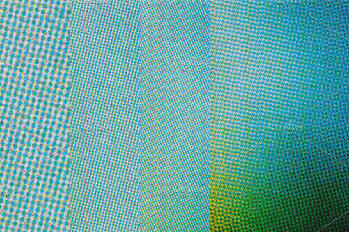 Colorful halftone textures set preview 3