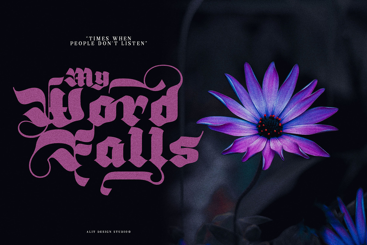 Giant Black Typeface, a Blackletter Font by alit design (Photo 4 of 20)