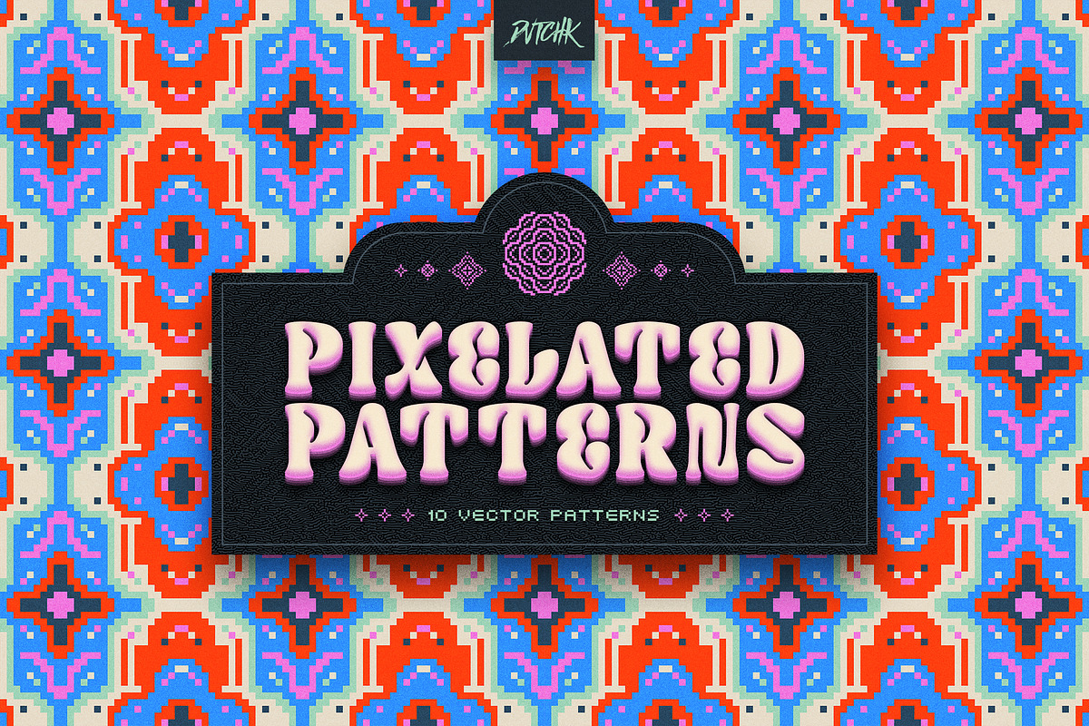 Pixel Mosaic Patterns | Vol. 10, a Pattern Graphic by dvtchk (Photo 1 of 10)