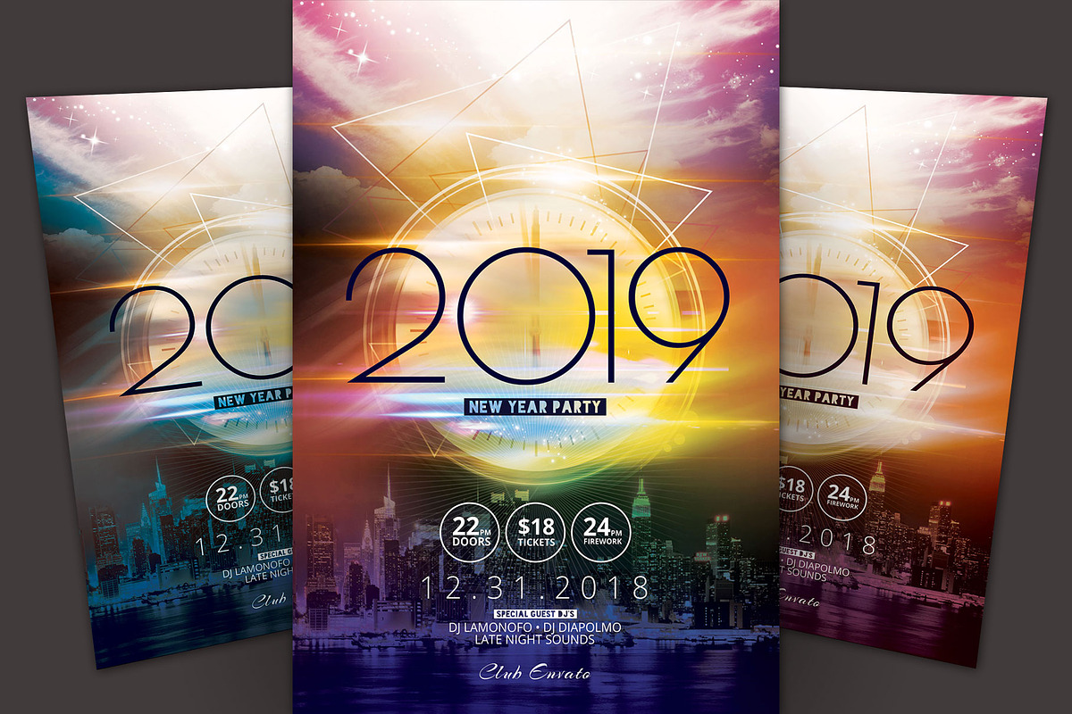 New Year Party Flyer, a Flyer Template by styleWish