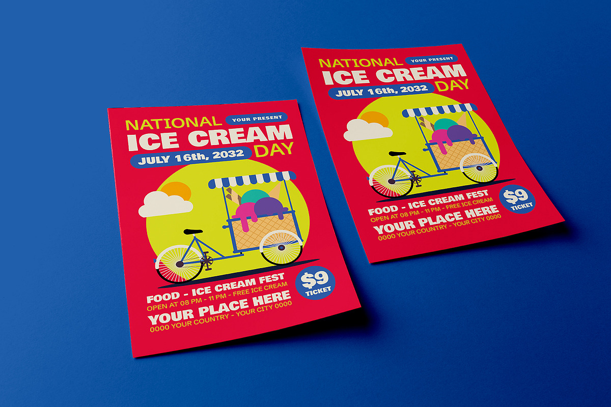 National Ice Cream Day Flyer, a Flyer Template by herutage (Photo 3 of 4)