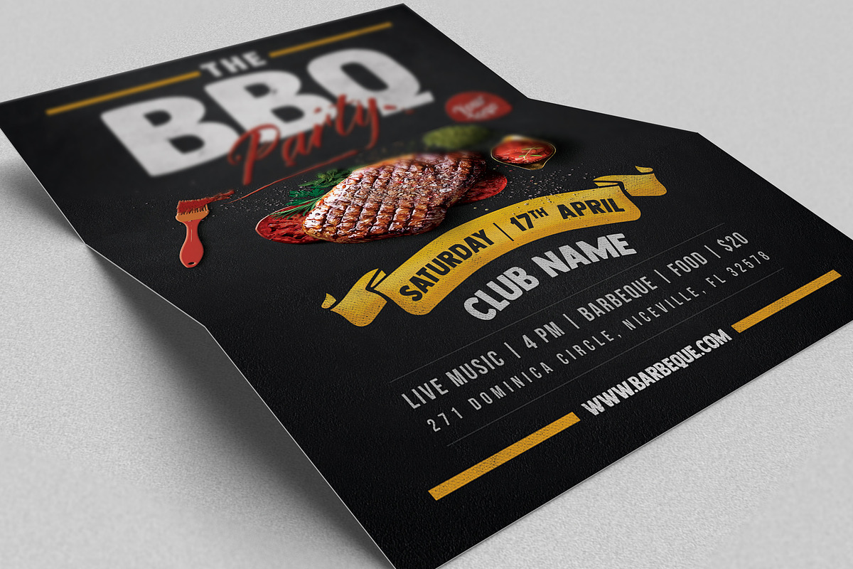 The BBQ Party Flyer, a Flyer Template by CREATIVE DUDE (Photo 4 of 5)