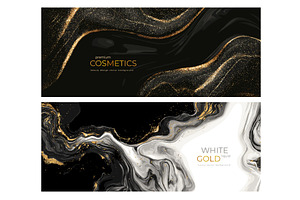 White gold liquid background, an Illustration by Stock-Smart-Start
