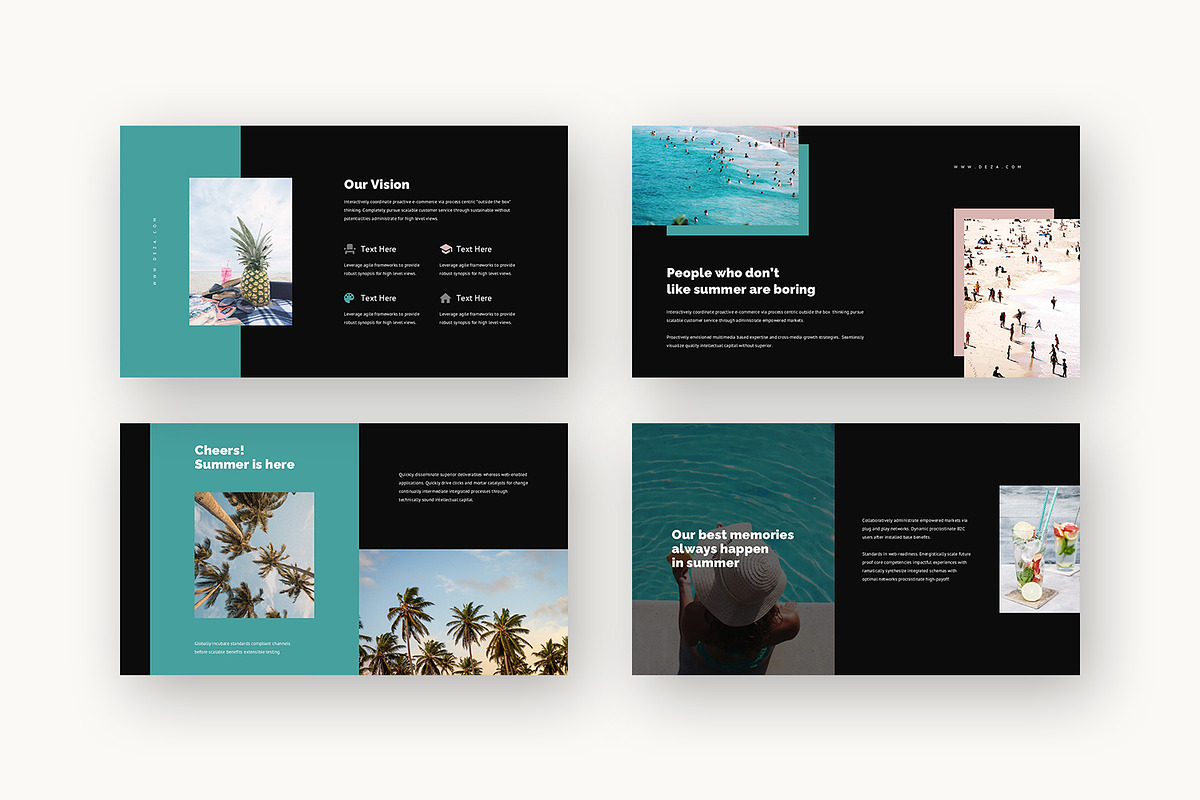 Deza : Beach Vacation Powerpoint, a Presentation Template by Punkl Camp (Photo 10 of 16)