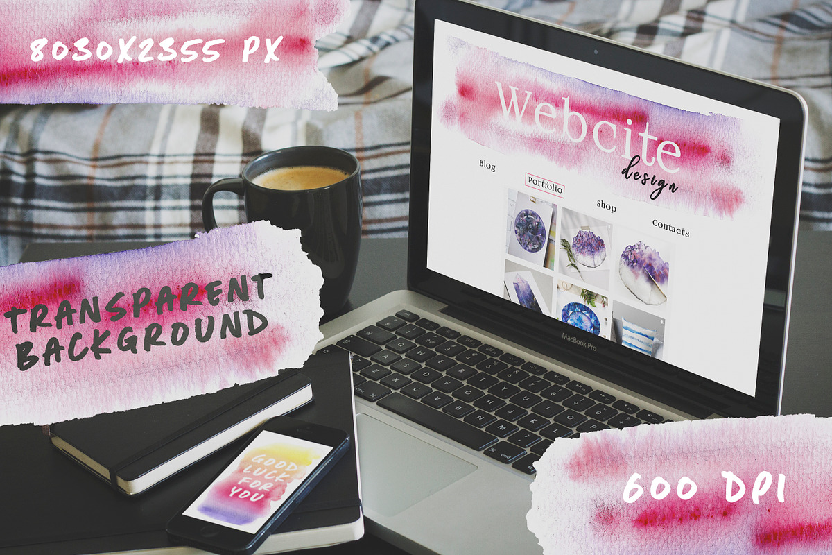 Gradient watercolor background set, a Texture Graphic by Alena Solonshchikova (Photo 6 of 11)