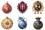 Victorian Christmas Balls Clipart, an Illustration by DreamArtGraphic (Thumbnail 3 of 6)