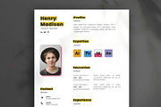 Graphic Designer Resume CV, a Resume Template by Saman Osama (Thumbnail 1 of 4)