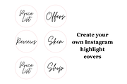 Insta Story Highlight Covers Canva, a Social Media Template by GraphiCarola (Thumbnail 2 of 10)