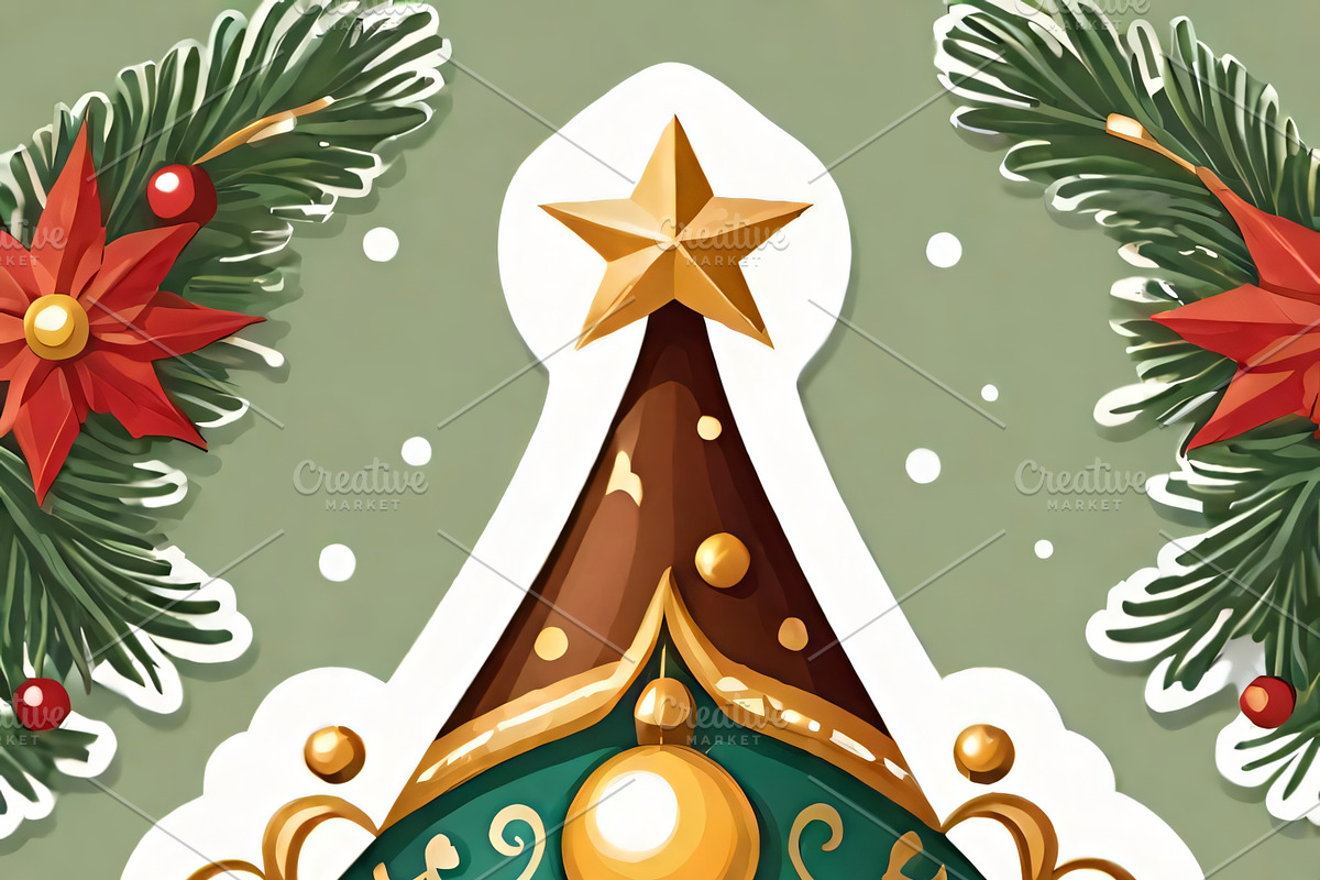 Festive Elf & Tree Sticker Pack, an Illustration by ETARA by Mea Hau (Photo 2 of 6)