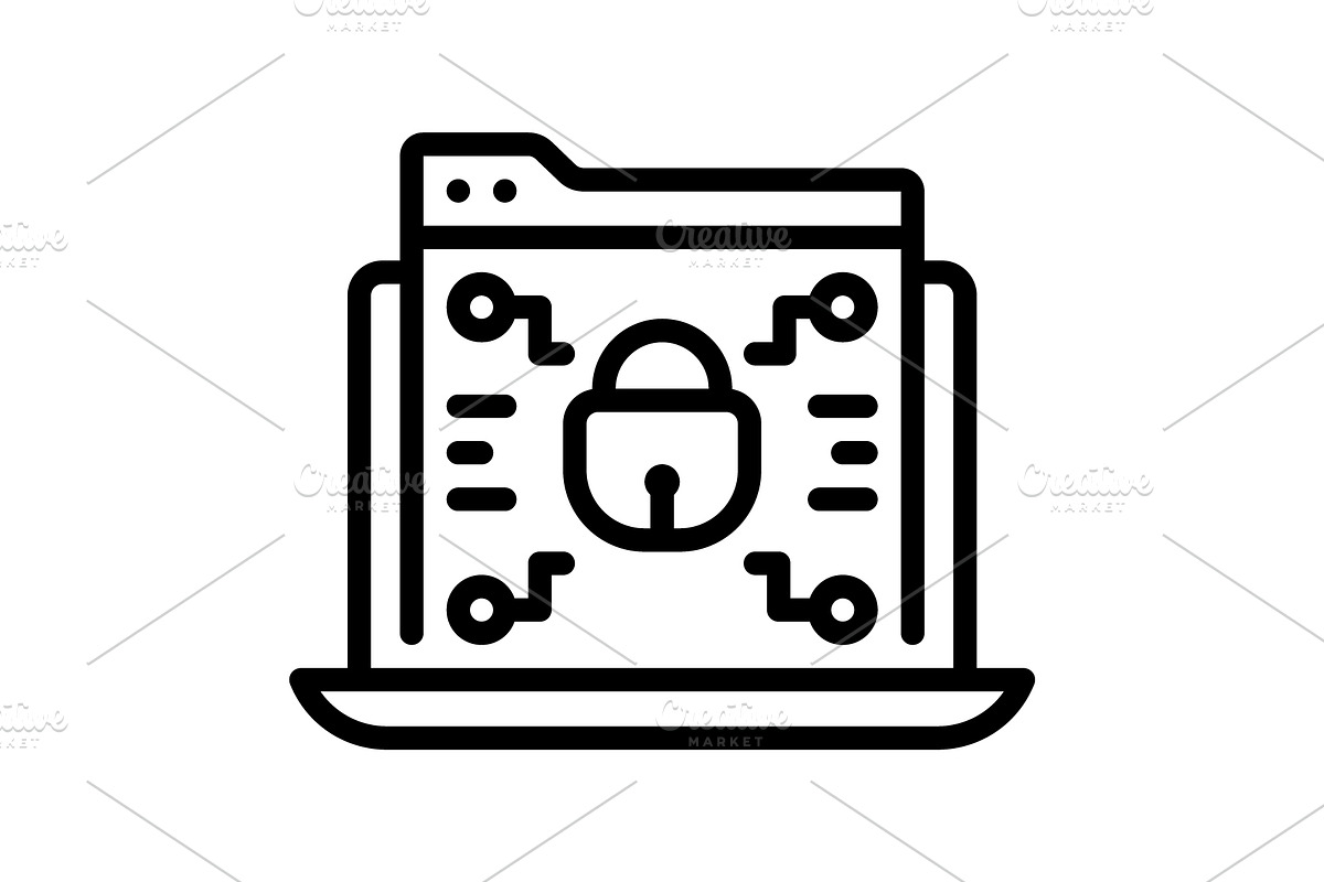 Security safety black icon, an Outline Icon by Creative priyanka