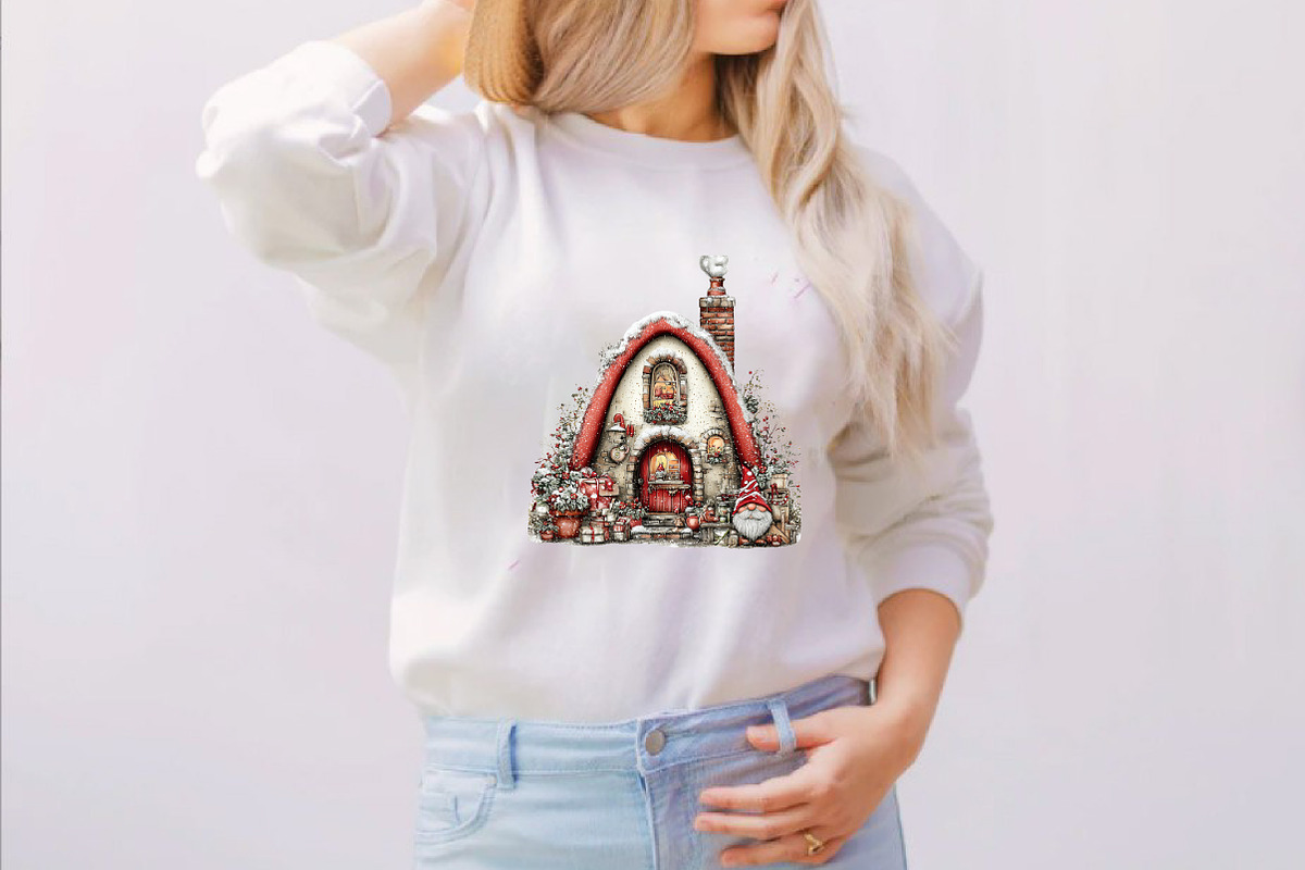 Whimsical Christmas House Clipart Bu, an Illustration by SVGArt (Photo 7 of 8)