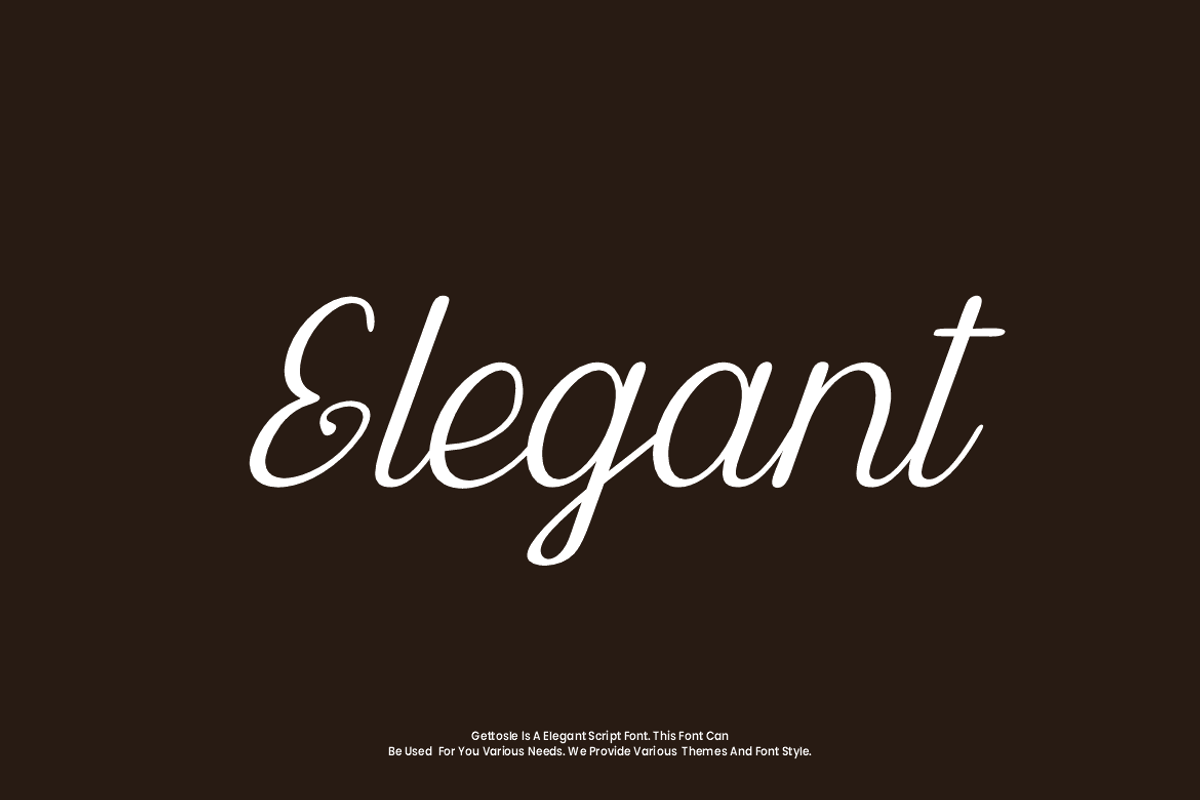 Gettosle - Elegant Script Font, a Handwritten Font by Iqsiart Studio (Photo 4 of 7)