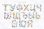 Awesome Blossom alphabet, a Symbol Font by Alice_Evans (Thumbnail 9 of 16)