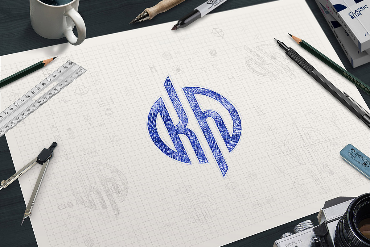Logo Sketcher, a Pens & Pencil Mockup by g design (Photo 4 of 7)