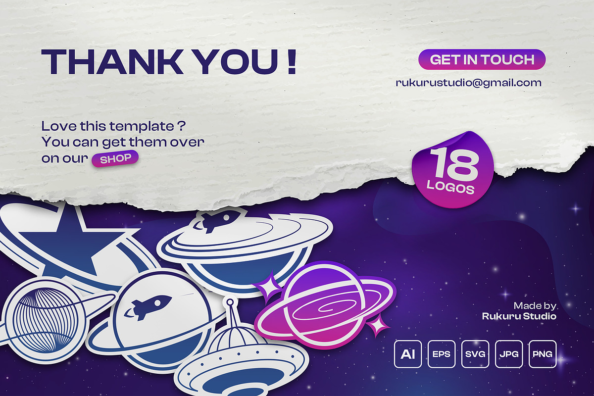 Space Logo Templates Collection, a Branding & Logo Template by Rukuru Studio (Photo 5 of 5)
