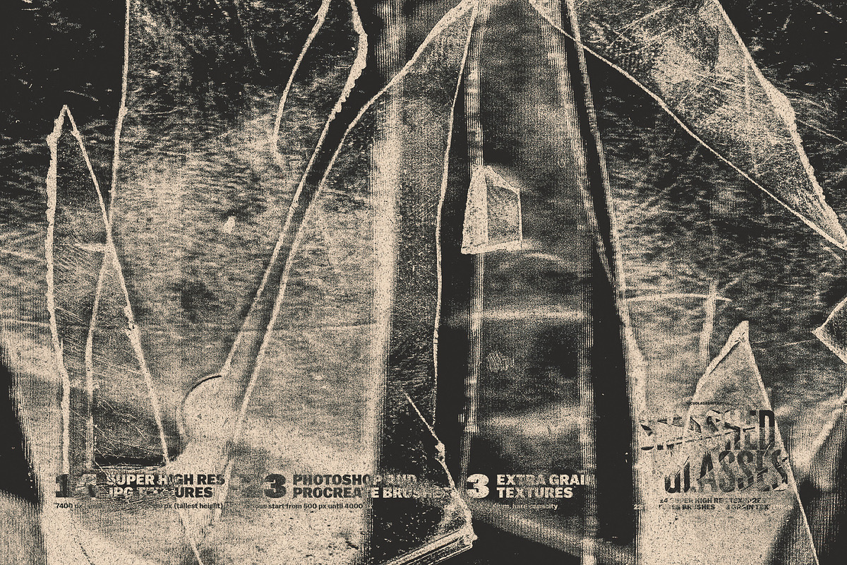 Smashed Glasses Textures + Brushes, a Texture Graphic by nicholasasmita (Photo 7 of 11)
