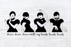 Wednesday Dance SVG