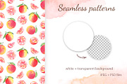 Grapefruit Watercolor Clipart, a Decorative Illustration by YuskinKot (Thumbnail 2 of 5)