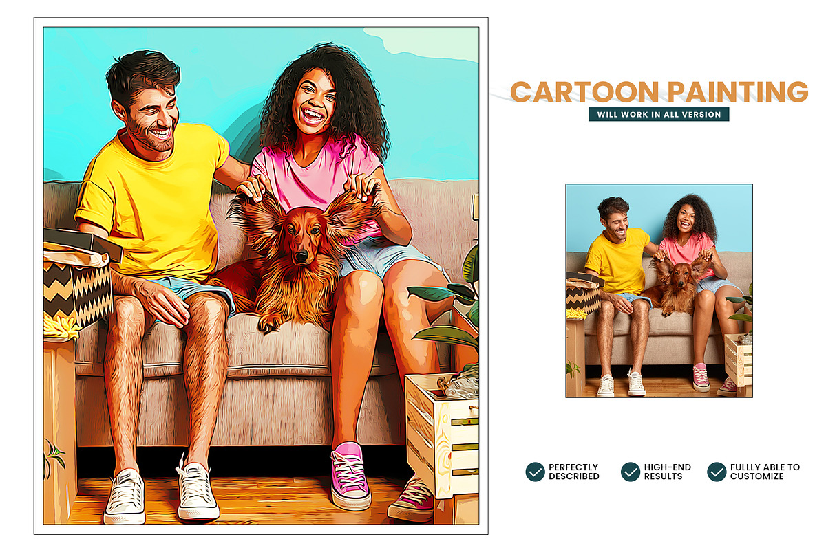 Cartoon Painting Effect, an Action Add-On by U_Design (Photo 8 of 8)