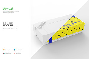 Large Carton Gift Box Mockup