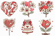 Whimsical Valentine Collection, an Illustration by Libby Wishes (Thumbnail 4 of 5)