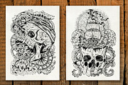 Evil skulls collection, an Illustration by Samiramay (Thumbnail 5 of 7)