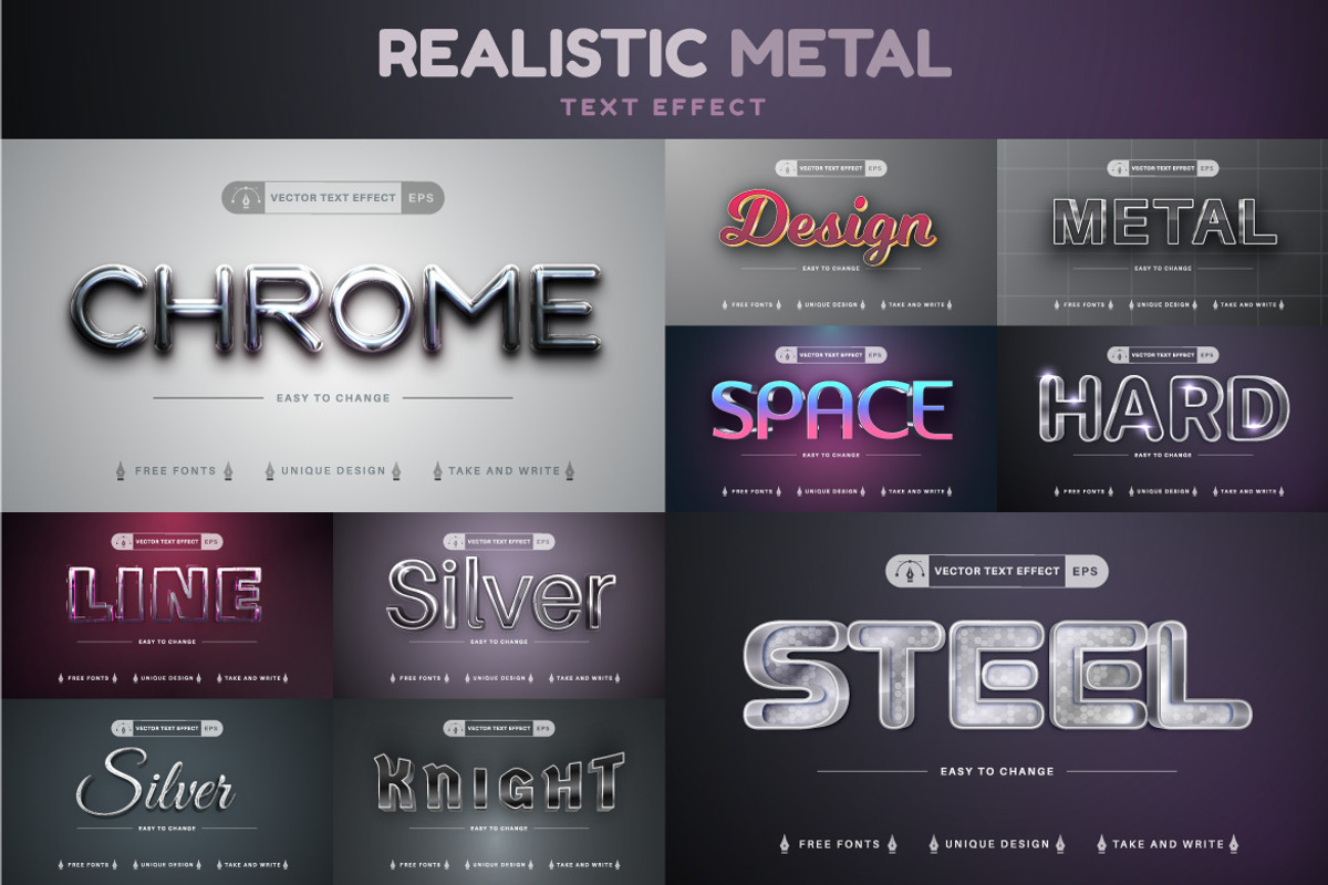 Bundle editable text effects