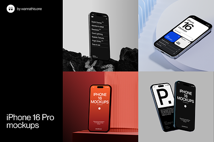 iPhone 16 Pro mockups, an iPhone Mockup by Wannathis.one