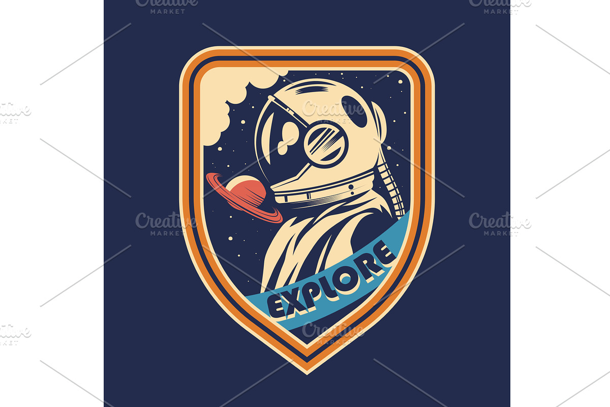 Space exploration patch design, an Object Illustration by Elegant Solution
