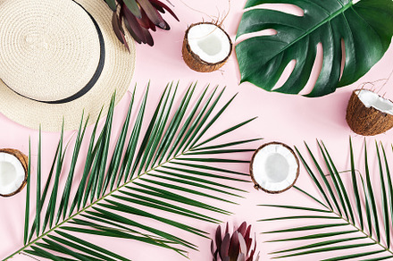 Summer composition stock photo containing summer and tropical, a Beauty & Fashion Photo by Flaffy