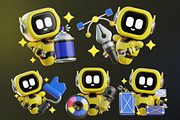 Robot Creative 3D Icon Pack, an Object 3D Model by Tempcraft (Thumbnail 5 of 5)
