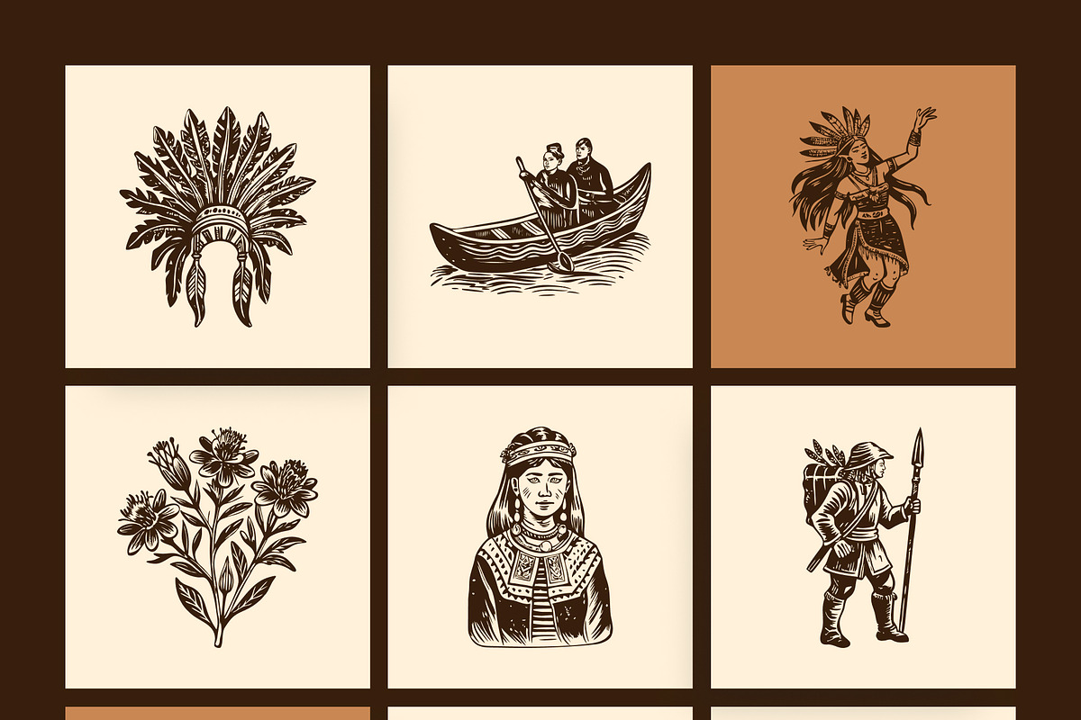 Vintage Cultures and Civilization, a Person Illustration by Creative Stall (Photo 28 of 33)