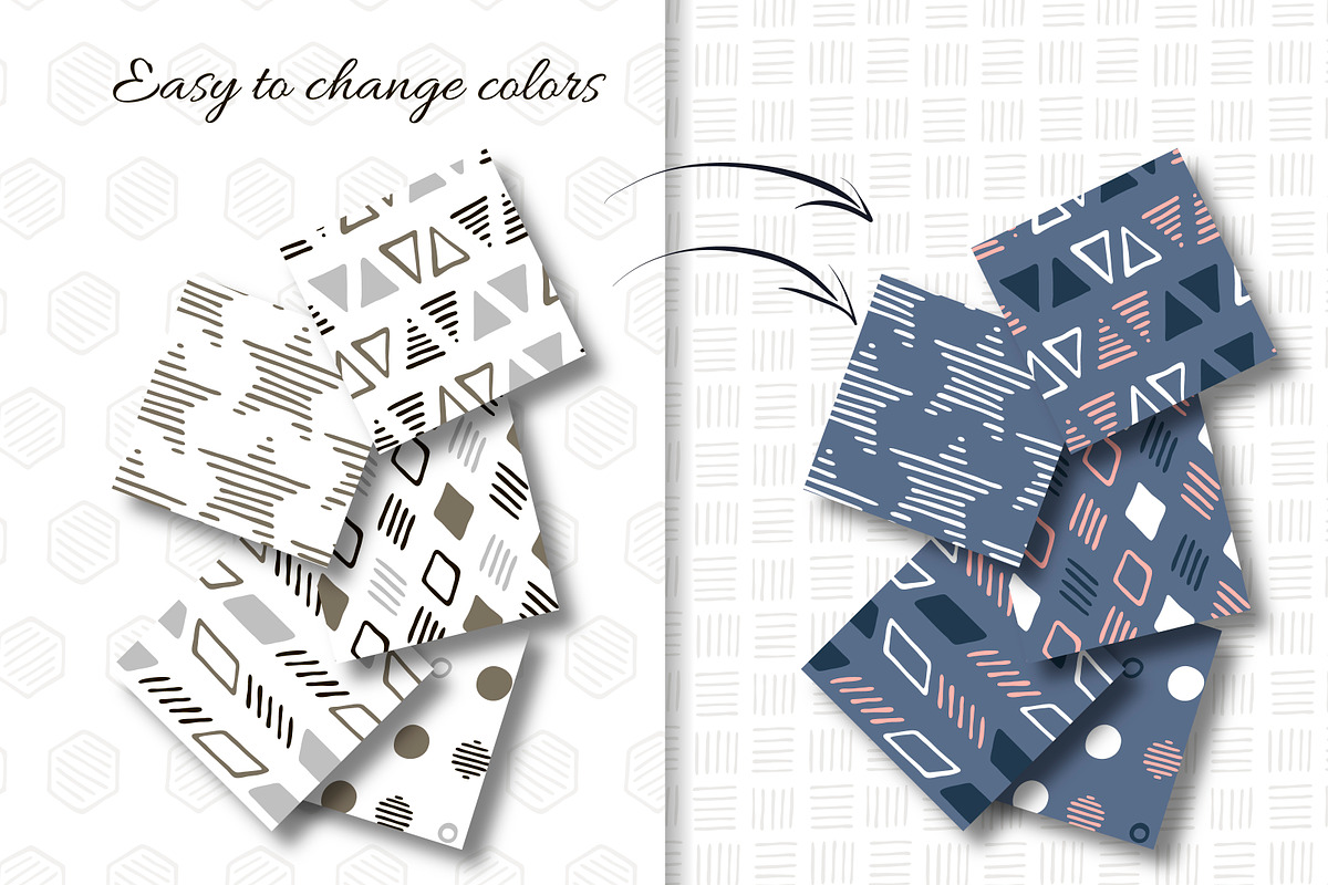 20 hand drawn patterns vol.1, a Pattern Graphic by SiDesign