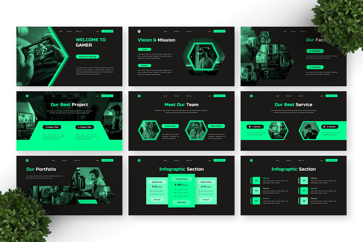 Gamer - Esport Google Slide, a Presentation Template by Deepslide Studio (Photo 3 of 6)
