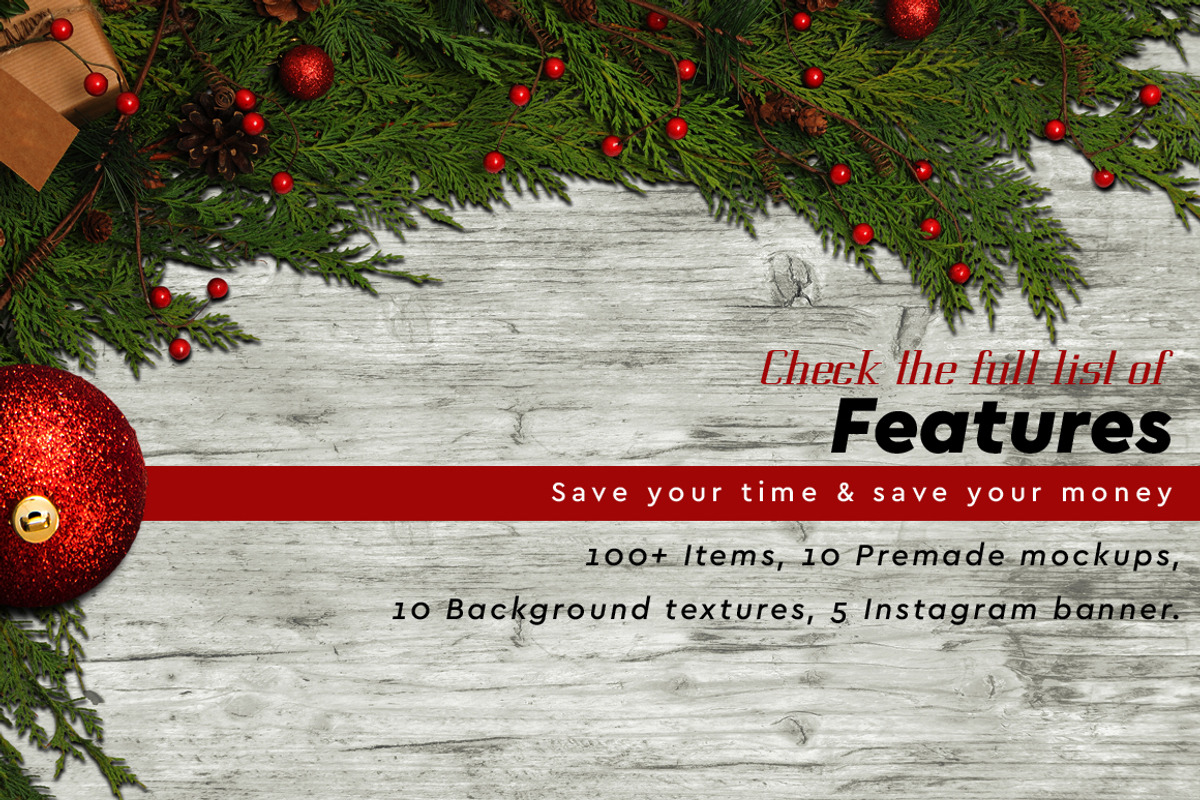 Christmas Scene Creator #4, a Product Mockup by relineo.mock-ups (Photo 2 of 5)
